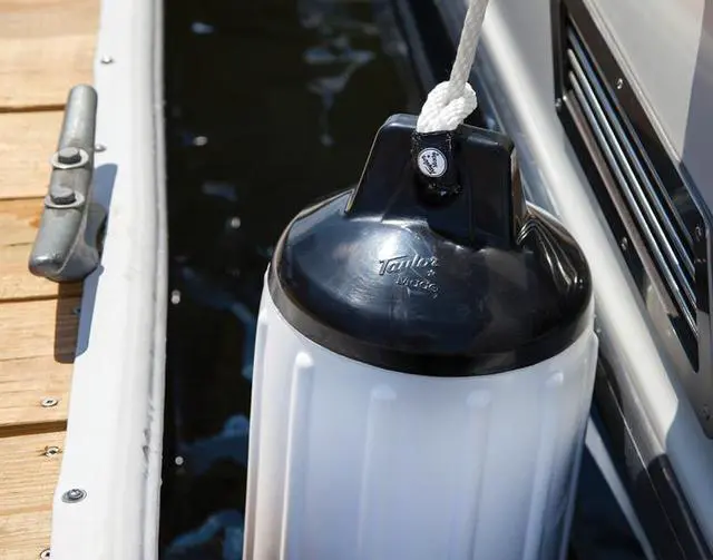 Alt view image 3 of 9 - Taylor Made Super Gard™ 6.5" x 22" Inflatable Vinyl Fender - White