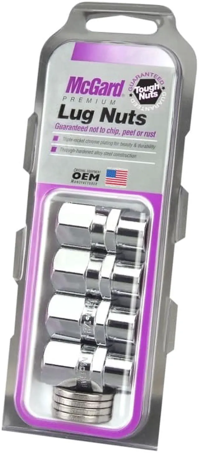 Alt view image 11 of 14 - McGard 60127 Chrome Racing Pro Stock .490" Shank Style Lug Nut Set (1/2"-20)