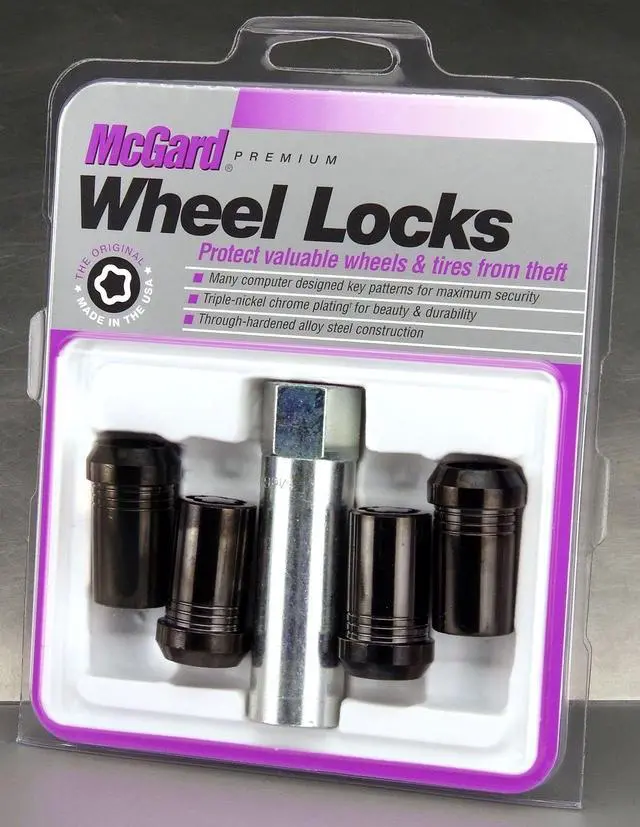 Alt view image 9 of 18 - McGard 25116 Chrome/Black Tuner Style Cone Seat Wheel Lock Set (M14 x 1.5)