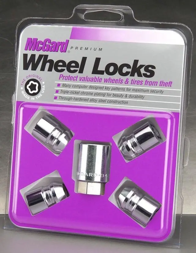 Alt view image 6 of 11 - McGard 24193 Chrome Cone Seat Wheel Lock Set (1/2"-20)