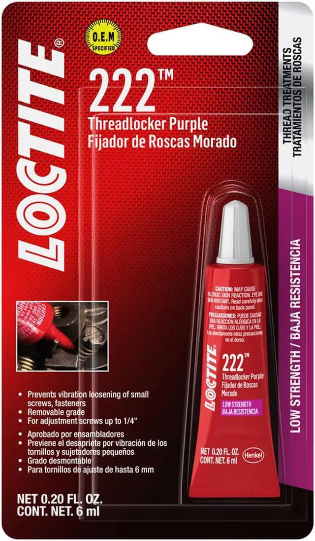 Alt view image 4 of 4 - Loctite 38653 Threadlocker 222 Low Strength