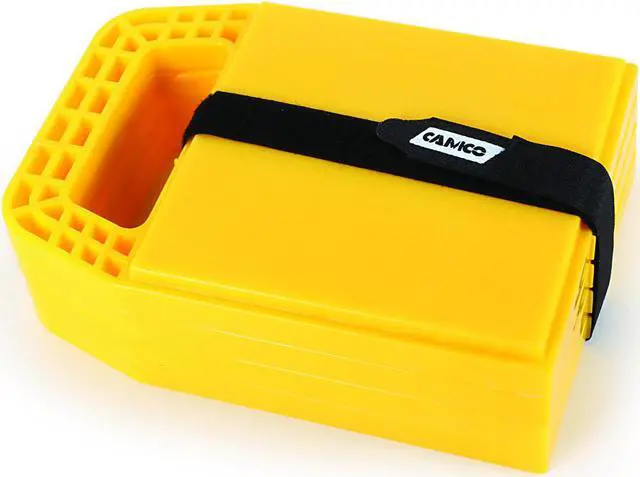 Alt view image 8 of 16 - Camco Interlocking w/Built-in Handle RV Stabilizer Jack Pads, (4-Pack) 44595