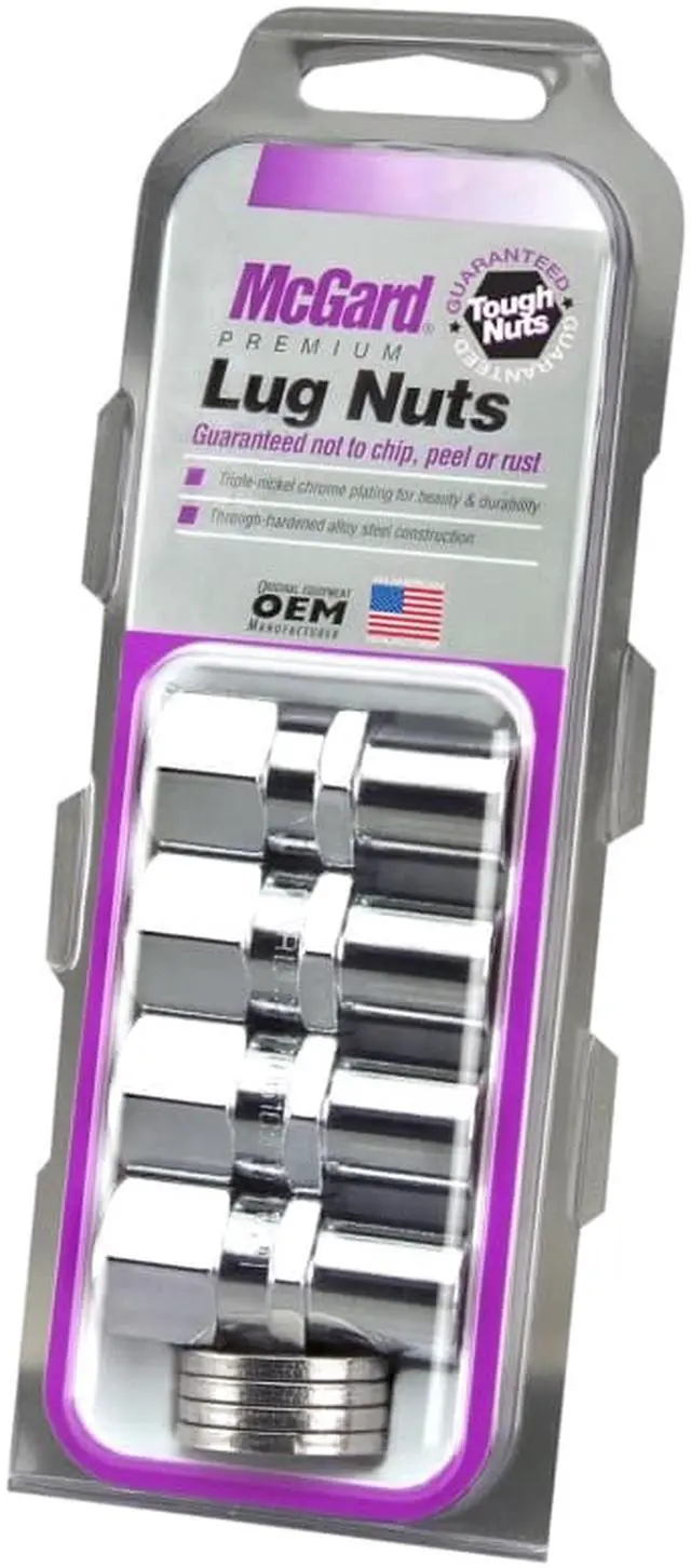 Alt view image 5 of 9 - McGard 61007 Chrome Racing Regular .746" Shank Style Lug Nut Set (M12 x 1.5)