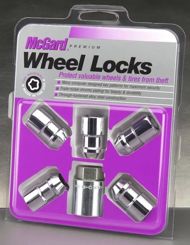 Alt view image 5 of 7 - McGard 24537 Chrome Cone Seat Wheel 5 Lock Set (M12 x 1.5)