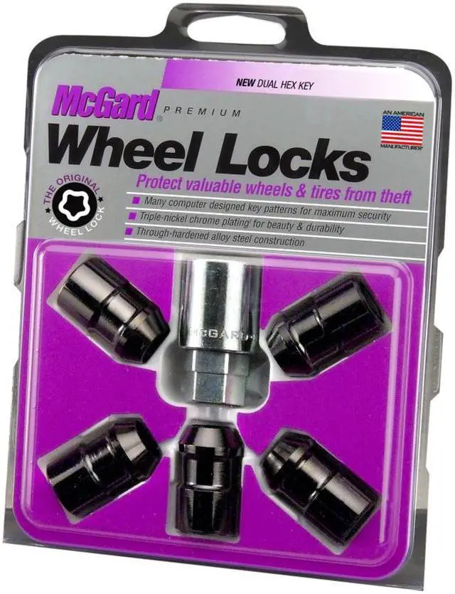 Alt view image 7 of 13 - McGard 24548 Chrome/Black Cone Seat Wheel 5 Lock Set (1/2"-20)