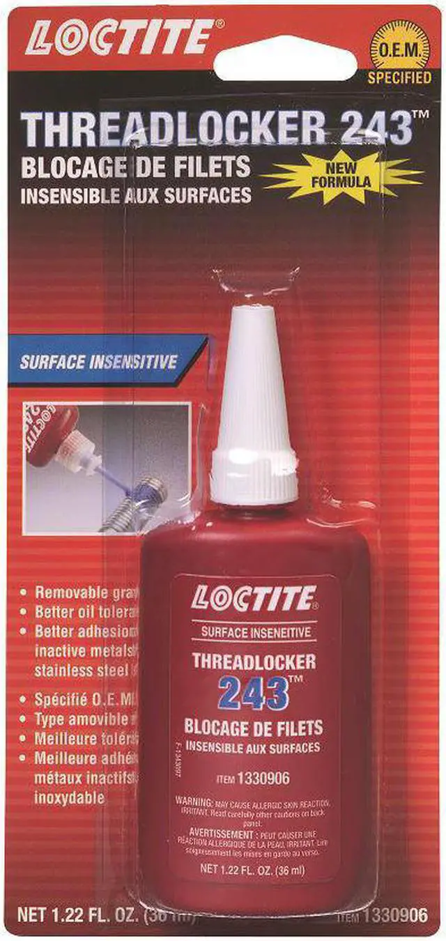 Alt view image 4 of 5 - Loctite 1330906 Threadlocker 243 High Strength