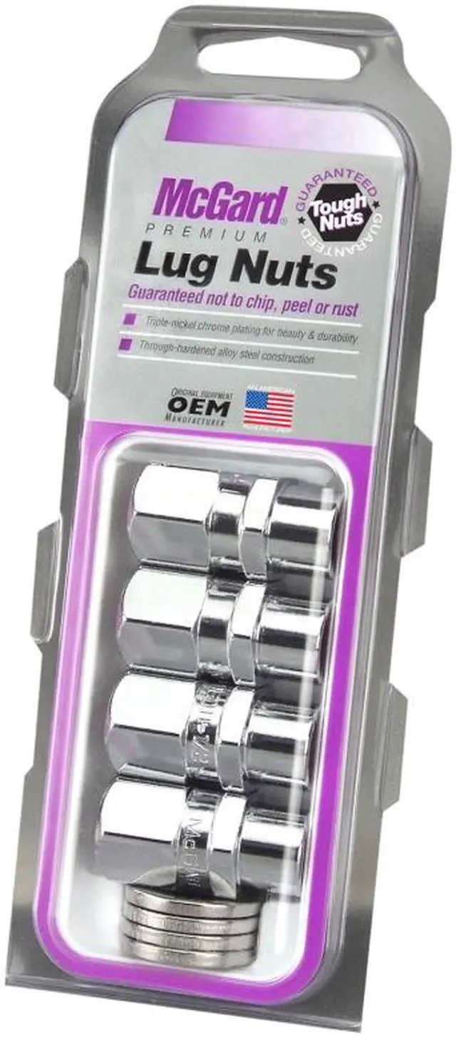 Alt view image 9 of 18 - McGard 60129 Chrome Racing Pro Stock .490" Shank Style Lug Nut Set (M12 x 1.5)