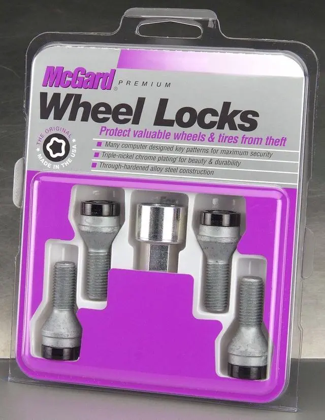 Alt view image 9 of 16 - McGard 27305 Chrome/Black Bolt Style Cone Seat Wheel Lock Set (M14 x 1.5)