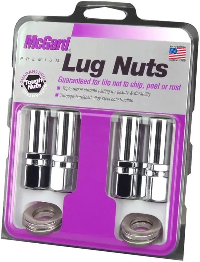Alt view image 11 of 13 - McGard 63004 Chrome Extra Long 1.365" Shank Style Lug Nut Set (1/2"-20)