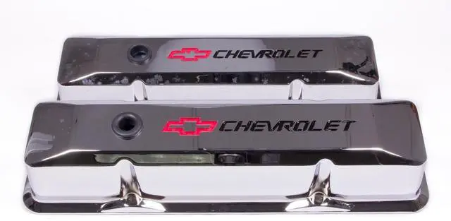 Main image of SBC Chrome Die Cast V/C's - Tall w/Baffle