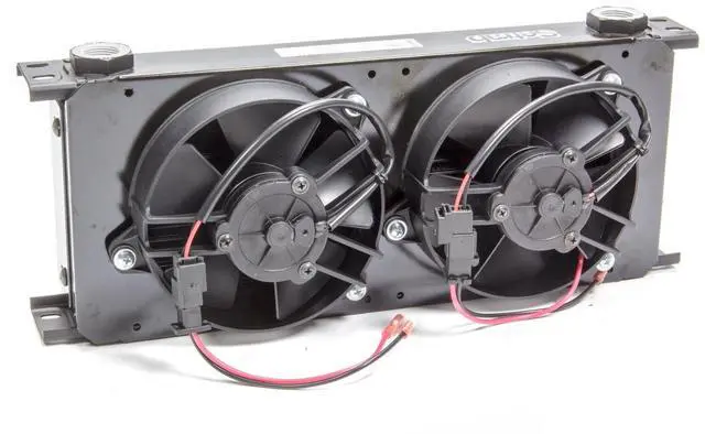 Main image of Series-9 Oil Cooler -20 Row w/ Dual 12 Volt Fans
