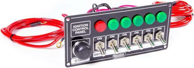 Main image of QUICKCAR RACING PRODUCTS 6-7/8 x 3-1/4 in Dash Mount Switch Panel P/N 50-866