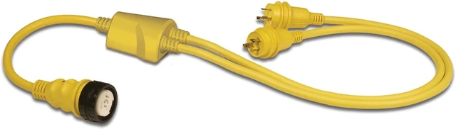 Alt view image 7 of 9 - Marinco RY504-2-30 Adapter, Reverse Y 50a 125/250v To 2-30a