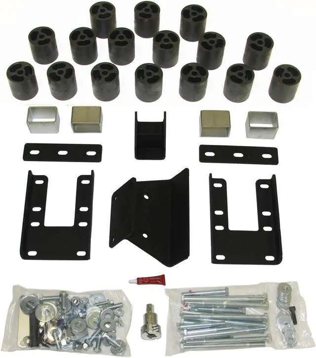 Alt view image 3 of 7 - 3 Inch Body Lift Kit 09-17 Dodge Ram 1500 and Ram Rebel 2WD/4WD Including Air-Ride Gas Performance Accessories