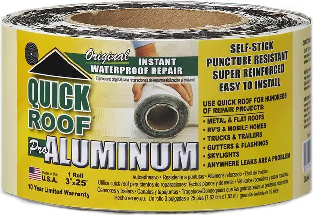 Alt view image 2 of 8 - QR325 Roof Seal Tape, Aluminum, 3-In.  x 25-Ft. - Quantity 1