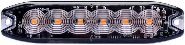 Main image of RS3020CSP - Strobe PRO Series 6-LED Ultra Thin Strobe Marker w/ Clear Lens (White/Amber)
