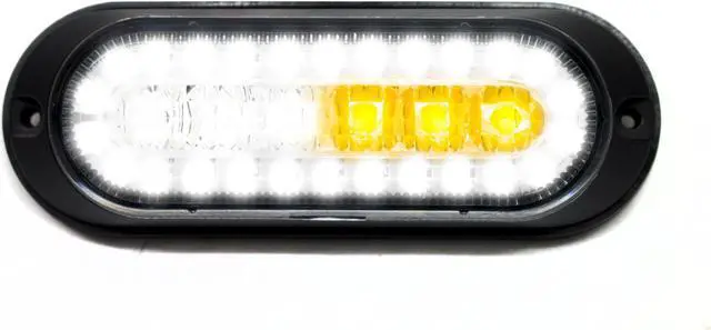 Alt view image 2 of 9 - RS7003AWD - Dual-Function Flush Mount Amber Strobe w/ White DRL