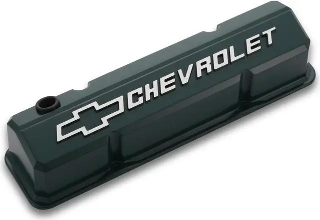 Alt view image 2 of 2 - Proform 141-933 Slant Edge Valve Cover for Small Block Chevy, Green