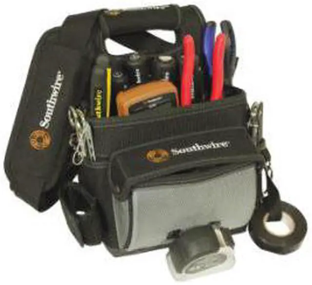 Alt view image 8 of 11 - southwire tools & equipment bagesp electrician's shoulder pouch tool carrier
