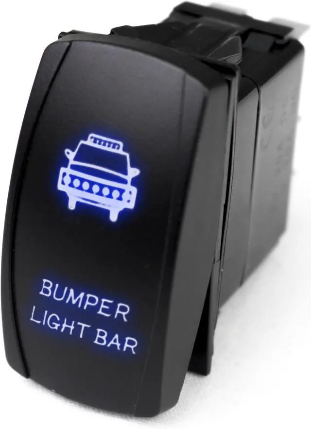 Alt view image 2 of 7 - RSLJ3B - LED Rocker Switch w/ Blue LED Radiance (Bumper Light Bar)