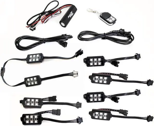 Alt view image 2 of 8 - RS08RGB - ColorADAPT 8-Piece Light 6SMD POD RGB Multi-Color Accent Kit