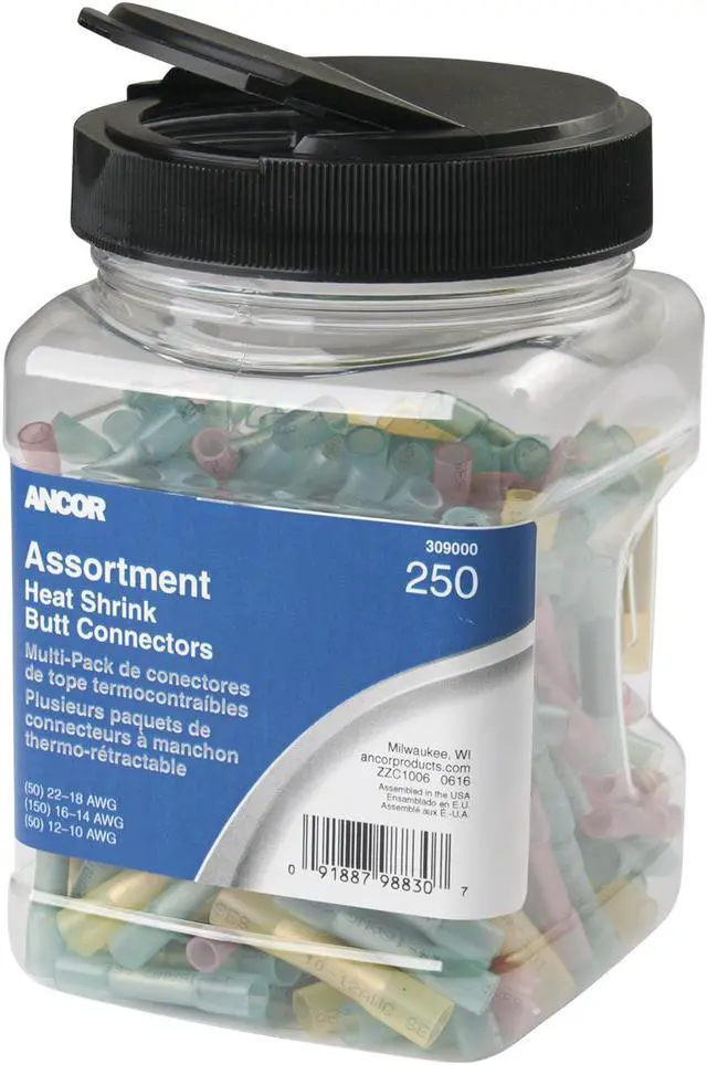Alt view image 3 of 8 - ANCOR HEAT SHRINK BUTT CONNECTOR MULTI PACK 250 PK