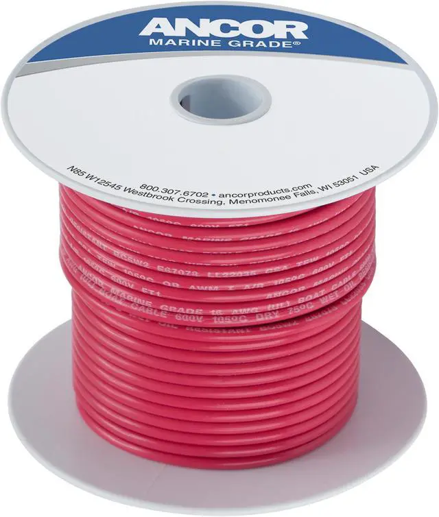 Alt view image 4 of 6 - Ancor 102810 100' Red 16 AWG Marine Grade Electrical Primary Tinned Copper Boat Wiring
