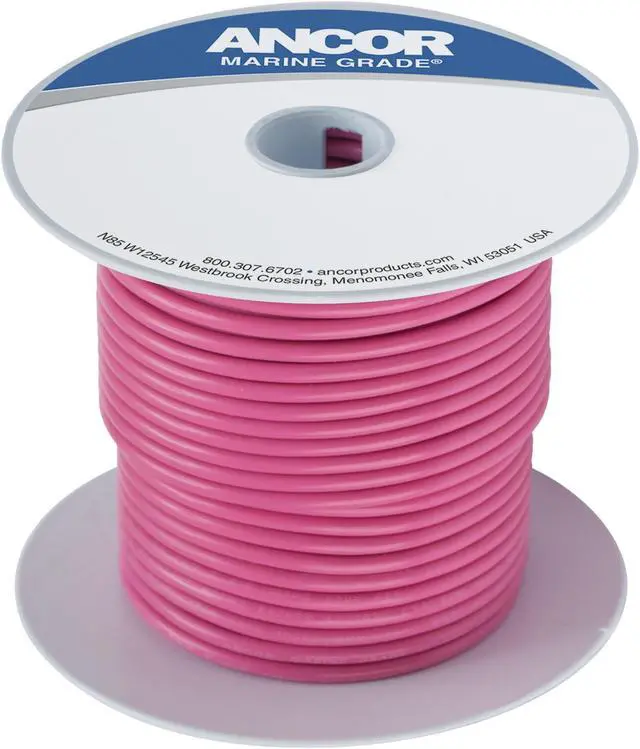 Alt view image 3 of 5 - Ancor 104610 Marine Grade Electrical Primary Tinned Copper Boat Wiring (14-Gauge Pink 100-Feet)