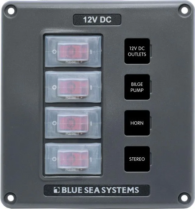 Alt view image 11 of 15 - Breaker/Switch Panel, 4 Pos., Gray