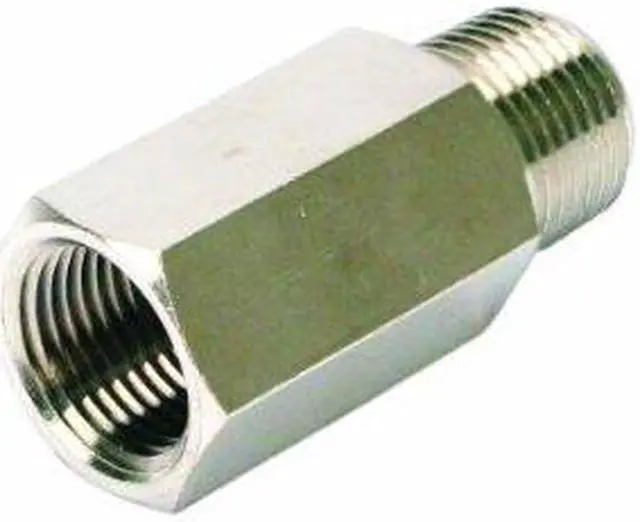 Alt view image 3 of 4 - VIAIR 92833 Check Valve .375 Female to .375 Male NPT Nickle Plated