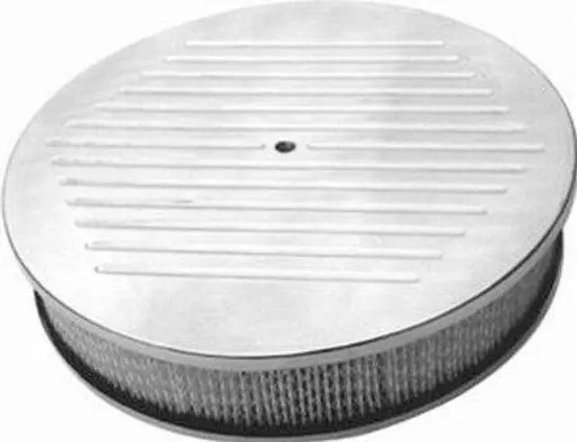 Alt view image 2 of 2 - RPC R6801 Polished Aluminum 14in x 3in Round Air Cleaner Set - Ball