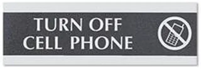 Main image of Headline Sign Century Series Office Sign TURN OFF CELL PHONE 9 x 3 4759