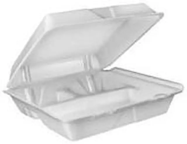 Main image of C-Foam H/L 3Comp Cntnr Lg 9.38X9X3 Whi 2/100