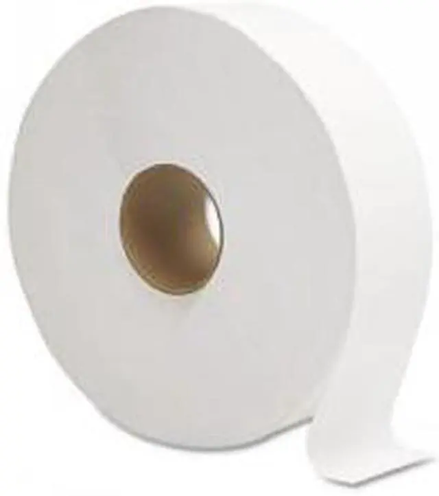 Main image of GEN 202 Jumbo JRT Bath Tissue, 2-Ply, White, 9 in Diameter, 12 Rolls/Carton, 1 Carton
