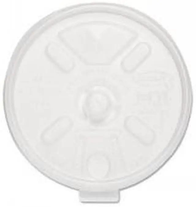 Main image of Dart 12FTLS Liftn'Lock Lids, 10-14oz Cups, Translucent, 100/Sleeve, 10 Sleeves/Carton, 1 Carton