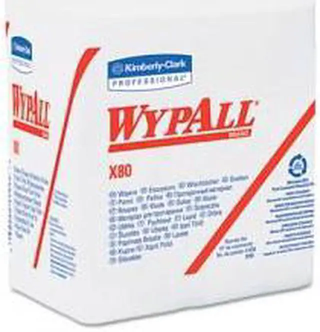 Main image of C-Wypall X80 Rag Rplmt Hydro Wpr 1/4Fld Whi 4/5
