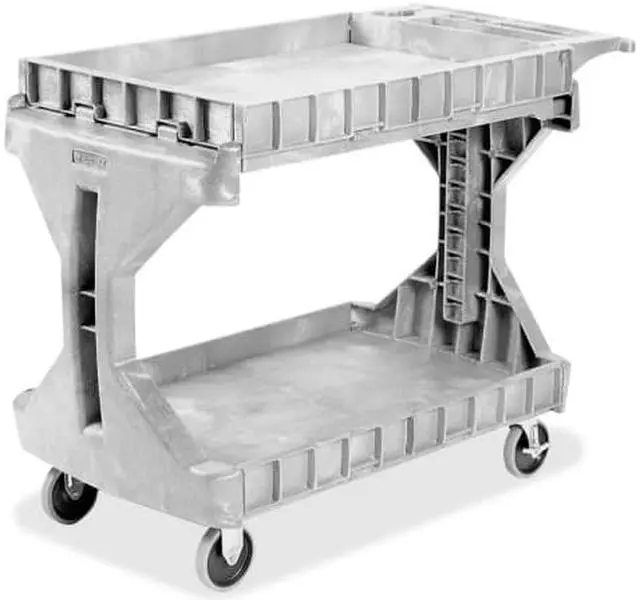 Alt view image 4 of 8 - Akro-Mils Utility Cart Foam Plastic 400 lb. Capacity 24"x45"x35" Gray 30936