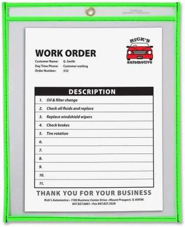 Alt view image 5 of 15 - C-line Neon Colored Stitched Shop Ticket Holder 15 EA/BX