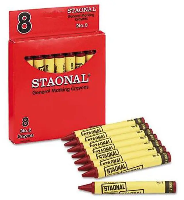 Alt view image 4 of 7 - Crayola. 5200023038 Staonal Marking Crayons, Red, 8/Box