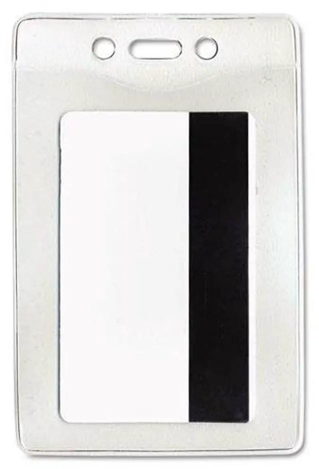 Alt view image 2 of 9 - Advantus 75419 Security ID Badge Holder  Vertical  50 Per Box