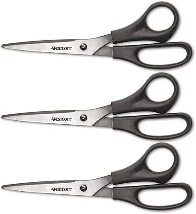 Main image of Westcott Value Line Stainless Steel Shears 8" Long 3/Pack 13402