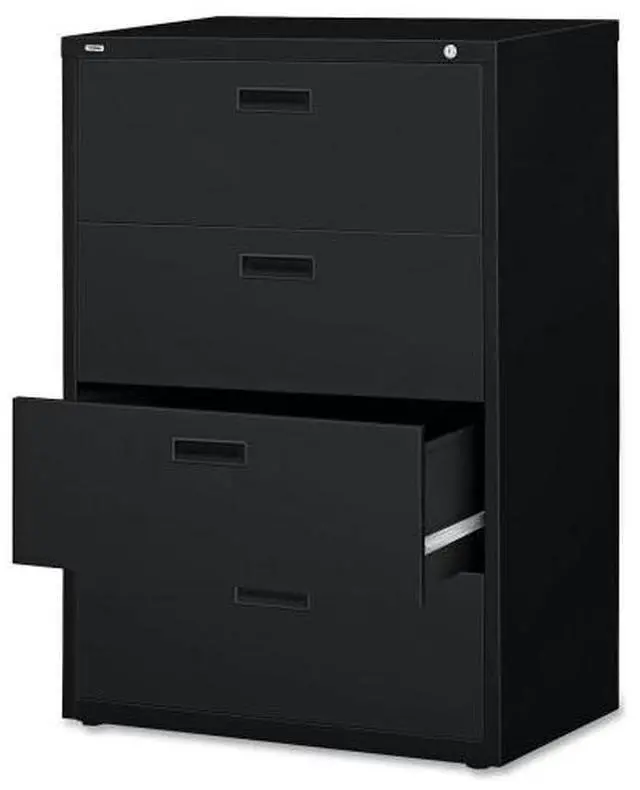 Main image of Lorell Lateral File 4-Drawer 30"x18-5/8"x52-1/2" Black 60560