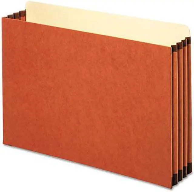 Main image of 3 1/2 Inch Expansion File Pocket, Straight, Legal, Redrope, 10/Box