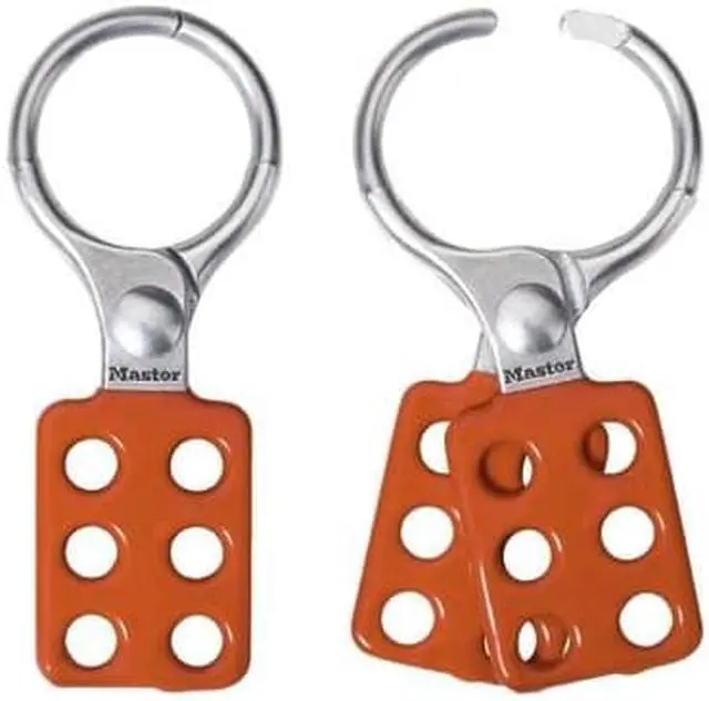 Alt view image 3 of 6 - SAFETY HASP, ALUMINUM, 1-1 2 INCH DIAMETER JAWS, RED HANDLE 1 EA