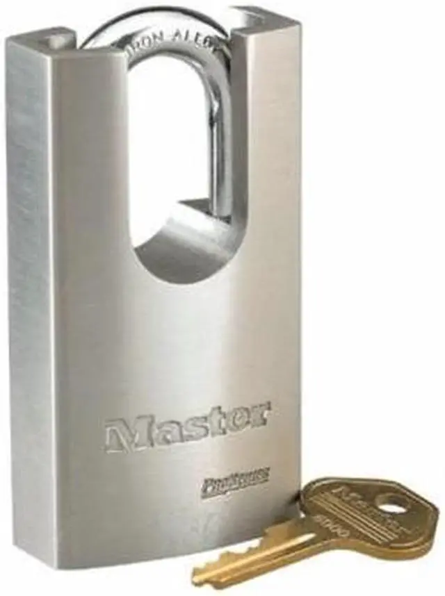 Alt view image 3 of 5 - MASTER LOCK 7045 Padlock, Keyed Different, Partially Hidden Shackle,