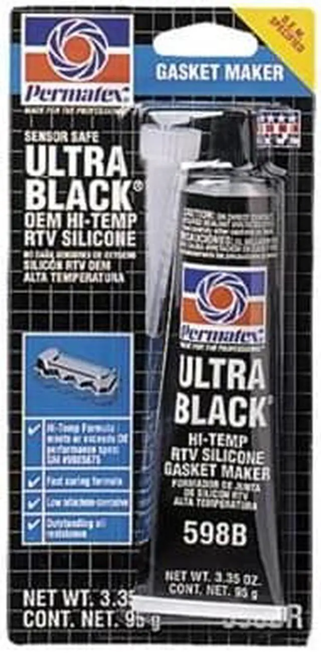 Alt view image 6 of 19 - Permatex 230-82180 Ultra Black Max Oil Resistant Gasket Maker 3.35