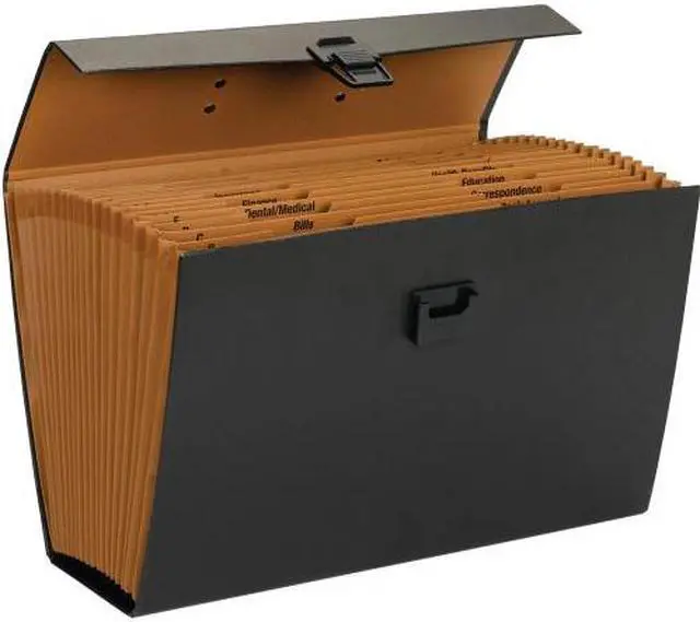 Alt view image 8 of 10 - Smead Expanding File Case A -Z 19 Pockets 10"x15" Black 70804