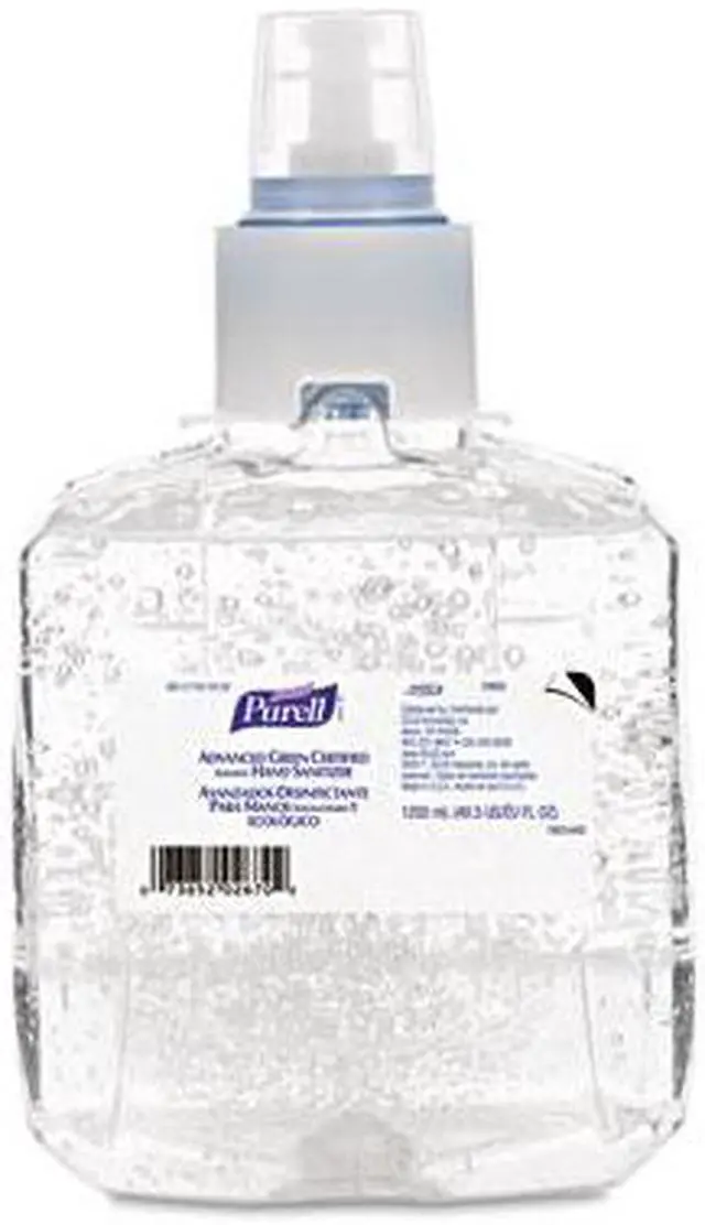 Alt view image 5 of 12 - Purell 190302CT  Advanced Green Certified Instant Hand Sanitizer Refill, 1200mL, FragranceFree, 2/Carton, 1 Carton