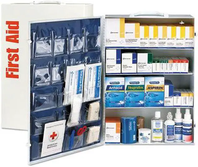 Alt view image 5 of 15 - First Aid Only - 90576 - First Aid Kit, Cabinet, Metal Case Material, General Purpose, 150 People Served Per Kit