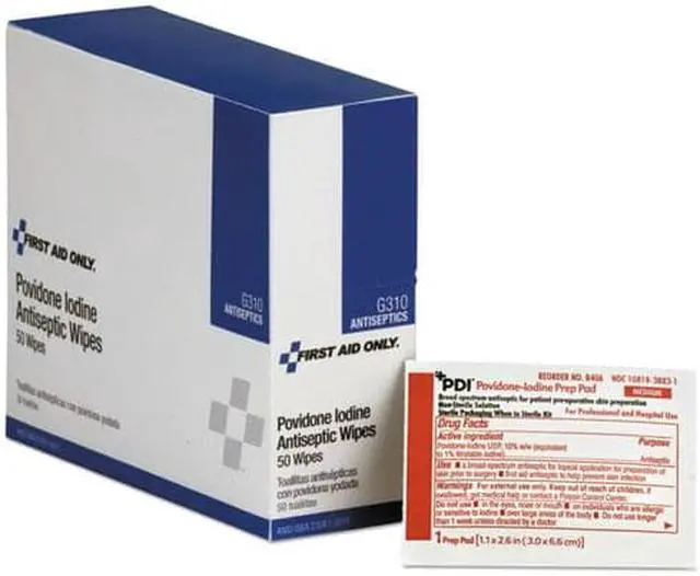 Alt view image 2 of 10 - First Aid Only Refill for SmartCompliance General Business Cabinet PVP Iodine 50/BX G310